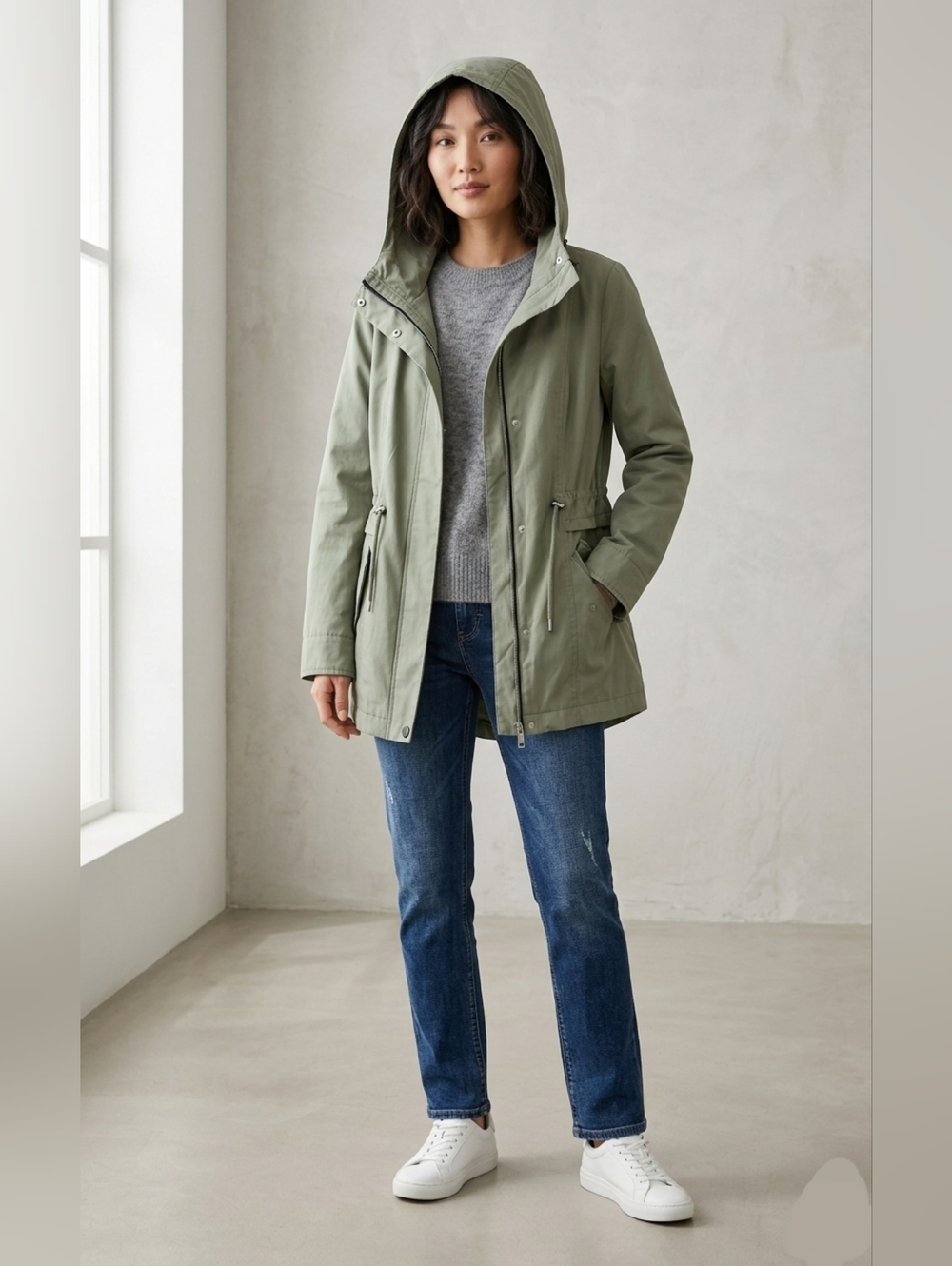 Olivers Light Olive Hooded Utility Jacket